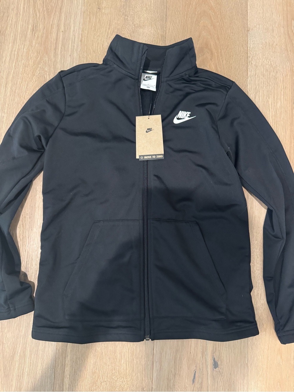 Nike Boys Black Full-Zip Track Jacket